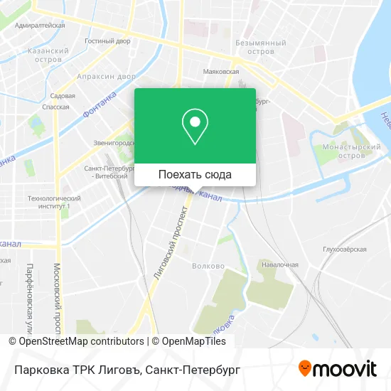 Карта Парковка ТРК Лиговъ