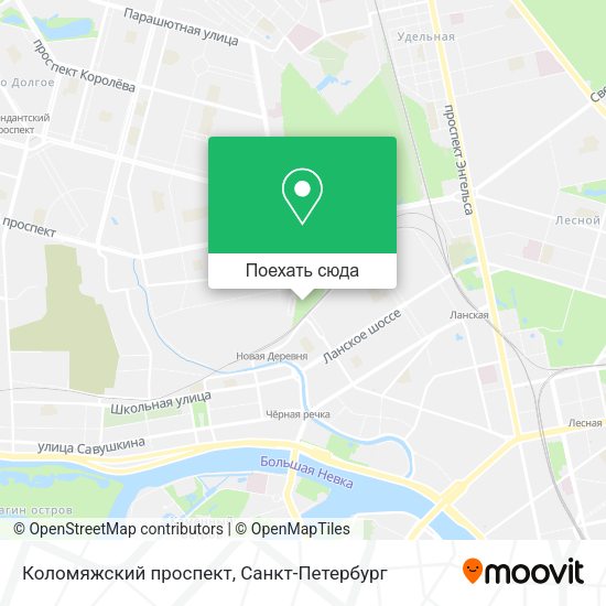 Карта Коломяжский проспект