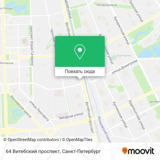 Карта 64 Витебский проспект