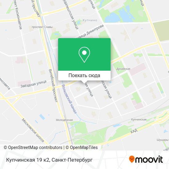 Карта Купчинская 19 к2