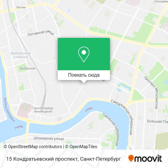 Карта 15 Кондратьевский проспект
