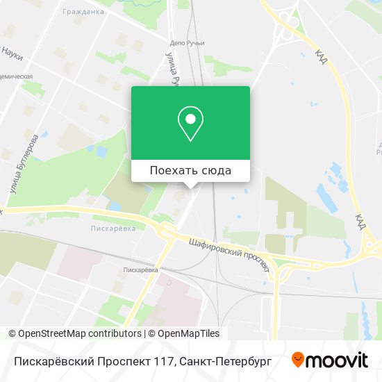 Карта Пискарёвский Проспект 117