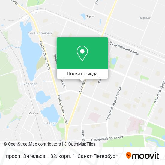 Карта просп. Энгельса, 132, корп. 1