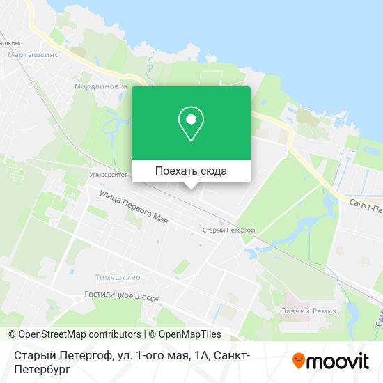 Карта Старый Петергоф, ул. 1-ого мая, 1А