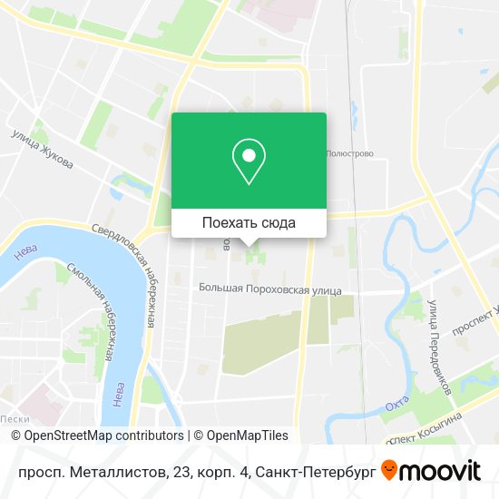 Карта просп. Металлистов, 23, корп. 4