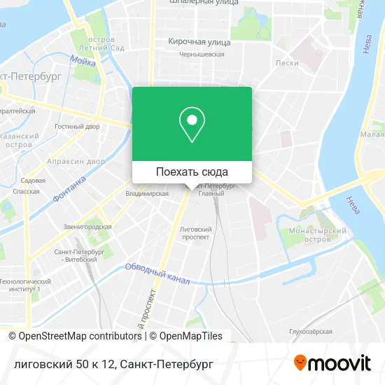 Карта лиговский 50 к 12