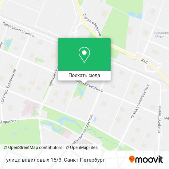 Карта улица вавиловых 15/3