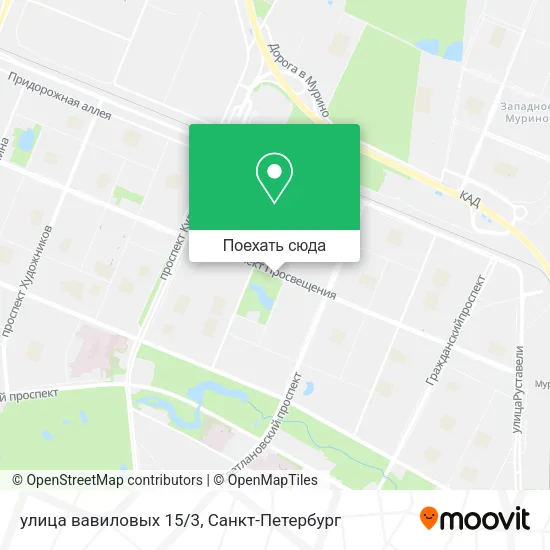 Карта улица вавиловых 15/3