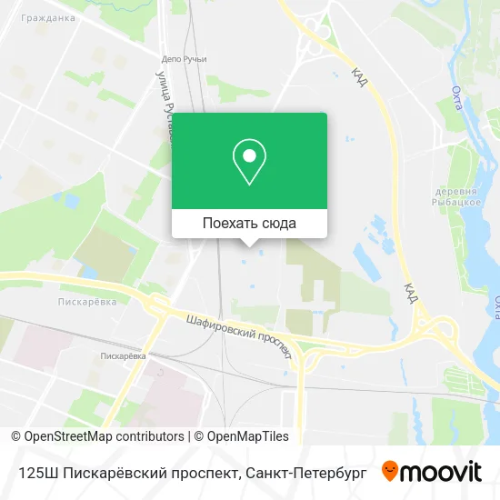 Карта 125Ш Пискарёвский проспект