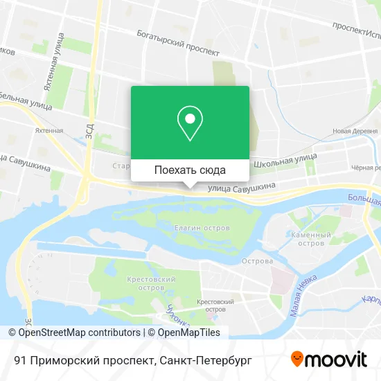 Карта 91 Приморский проспект