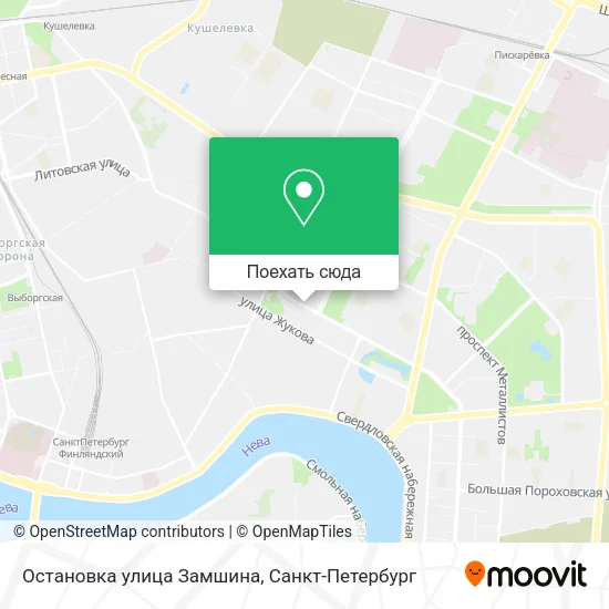 Карта Остановка улица Замшина