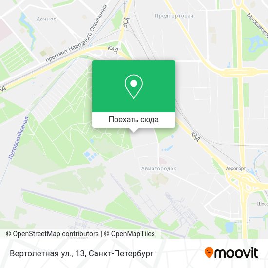 Карта Вертолетная ул., 13