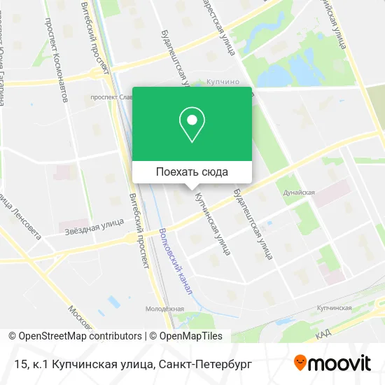 Карта 15, к.1 Купчинская улица