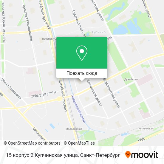 Карта 15 корпус 2 Купчинская улица