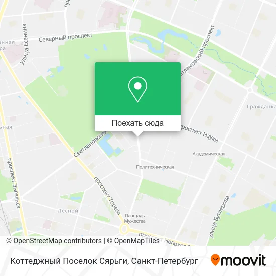 Карта Коттеджный Поселок Сярьги