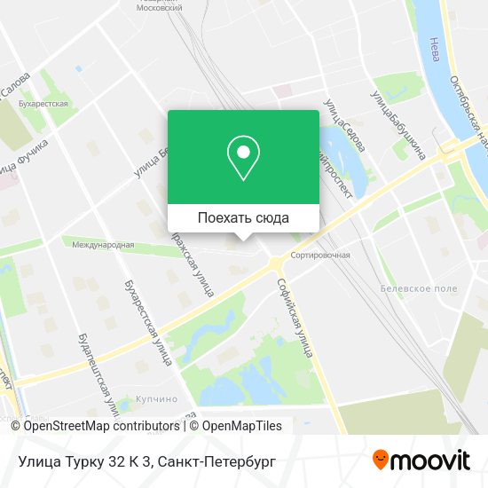 Карта Улица Турку 32 К 3