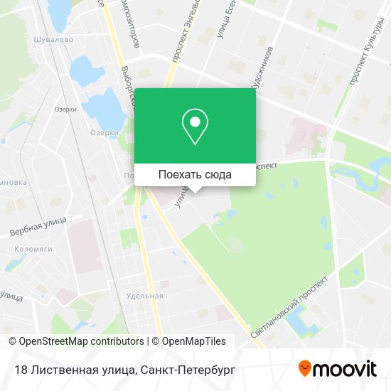 Карта 18 Лиственная улица