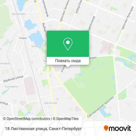 Карта 18 Лиственная улица