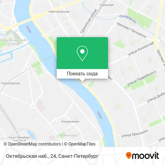 Карта Октябрьская наб., 24