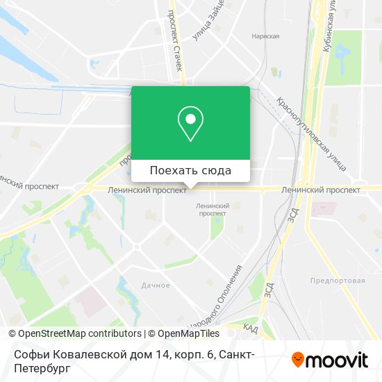 Карта Софьи Ковалевской дом 14, корп. 6