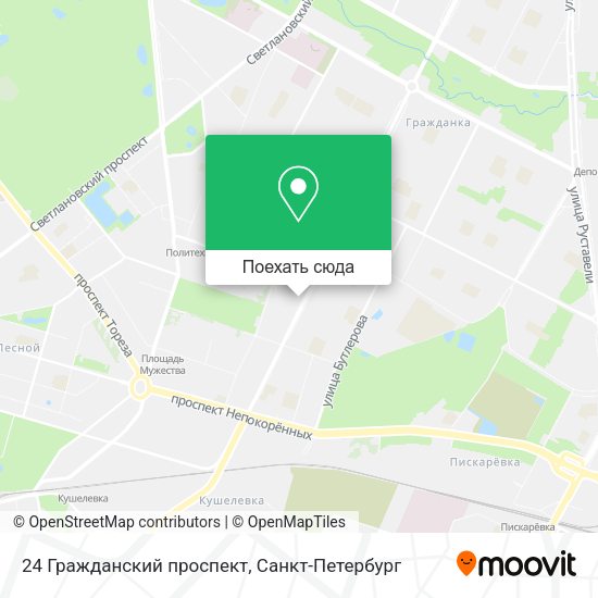 Карта 24 Гражданский проспект