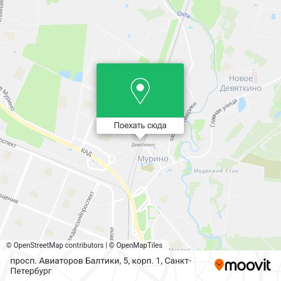 Карта просп. Авиаторов Балтики, 5, корп. 1