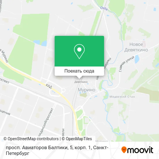 Карта просп. Авиаторов Балтики, 5, корп. 1