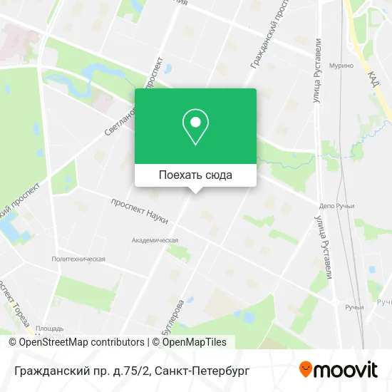 Карта Гражданский пр. д.75/2