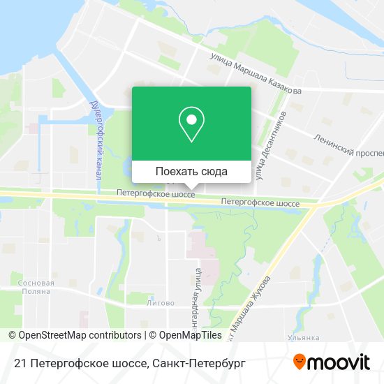 Карта 21 Петергофское шоссе