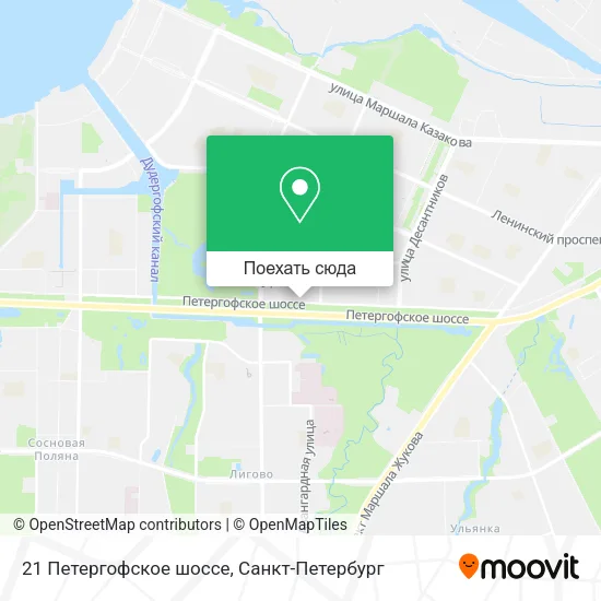 Карта 21 Петергофское шоссе