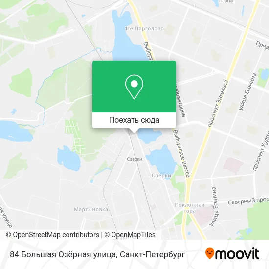 Карта 84 Большая Озёрная улица