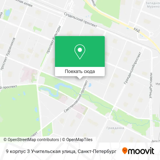 Карта 9 корпус 3 Учительская улица