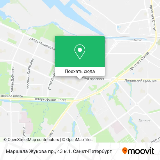 Карта Маршала Жукова пр., 43 к.1