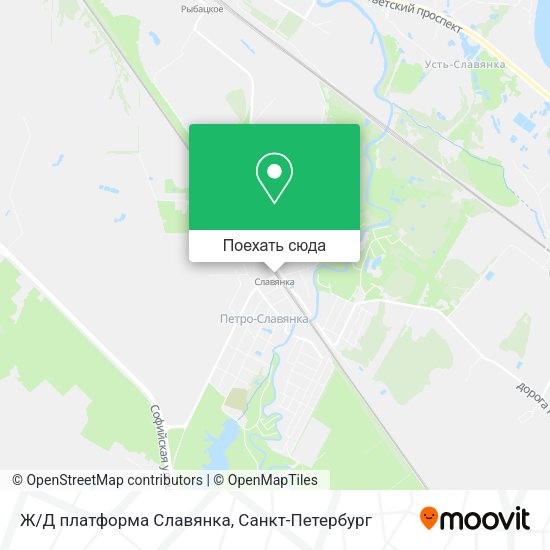Карта Ж/Д платформа Славянка