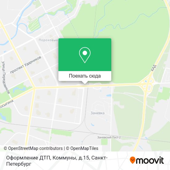 Карта Оформление ДТП, Коммуны, д.15