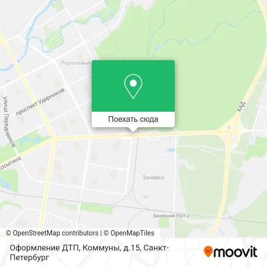 Карта Оформление ДТП, Коммуны, д.15