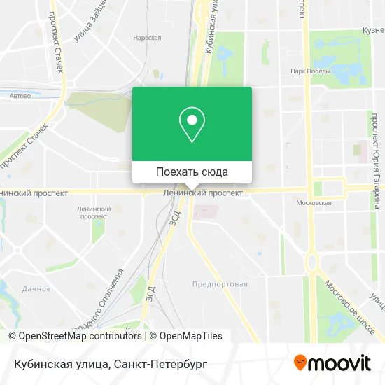 Карта Кубинская улица
