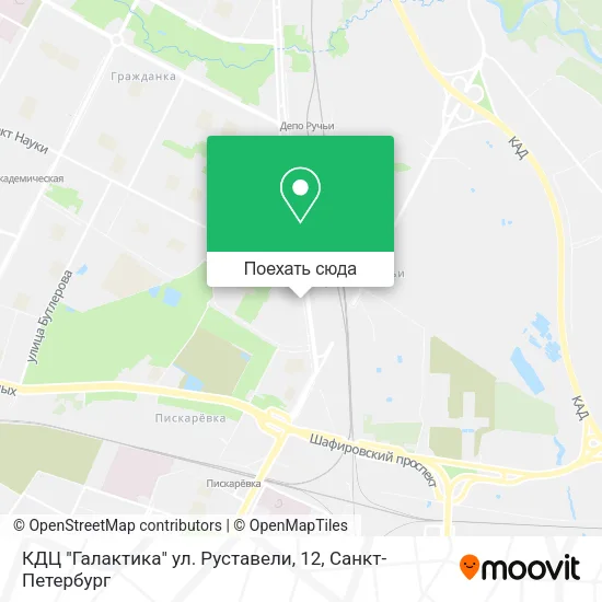 Карта КДЦ "Галактика" ул. Руставели, 12