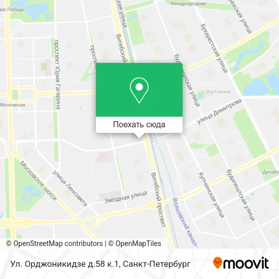 Карта Ул. Орджоникидзе д.58 к.1