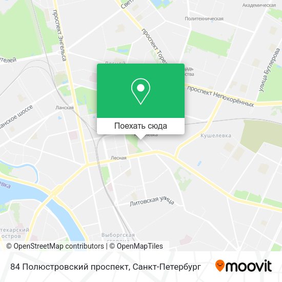 Карта 84 Полюстровский проспект