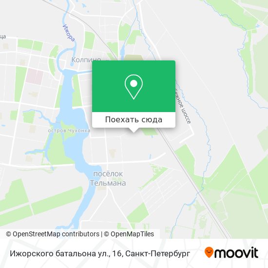Карта Ижорского батальона ул., 16