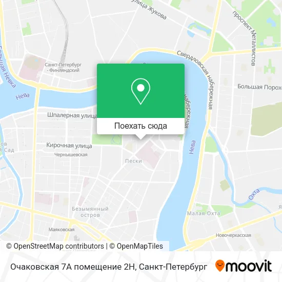 Карта Очаковская 7А помещение 2Н