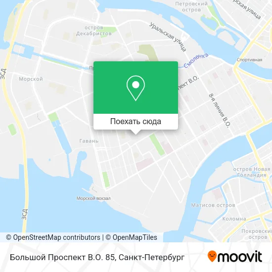 Карта Большой Проспект В.О. 85