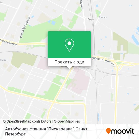 Карта Автобусная станция "Пискаревка"