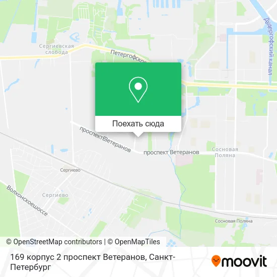 Карта 169 корпус 2 проспект Ветеранов