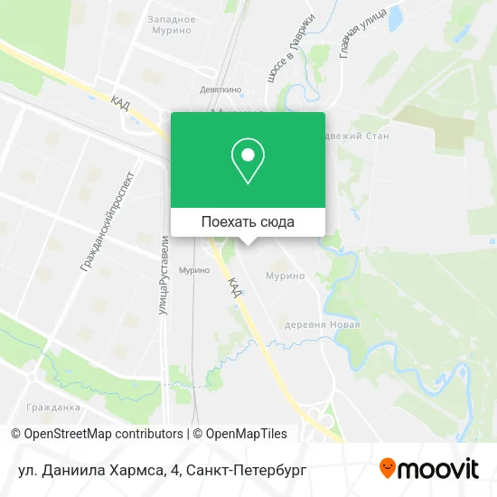 Карта ул. Даниила Хармса, 4
