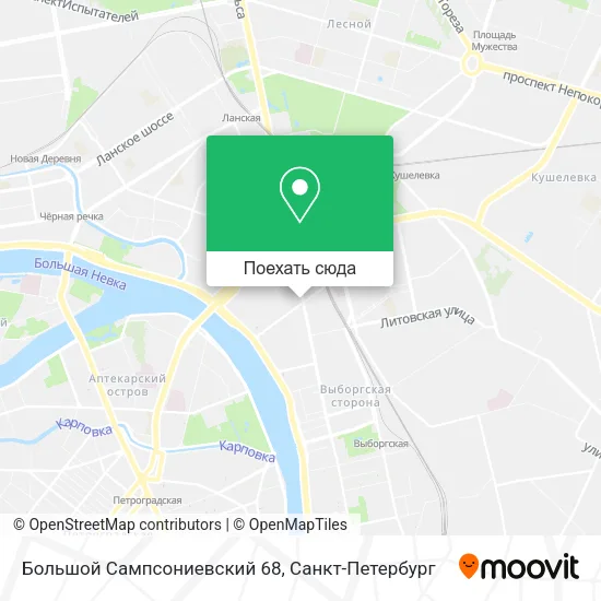 Карта Большой Сампсониевский 68