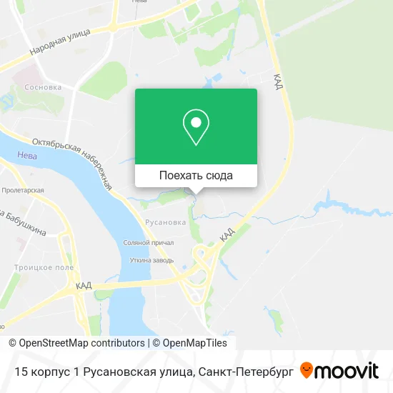 Карта 15 корпус 1 Русановская улица