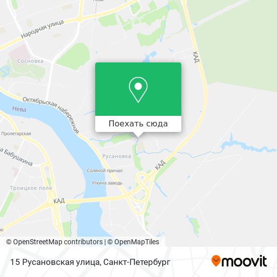 Карта 15 Русановская улица