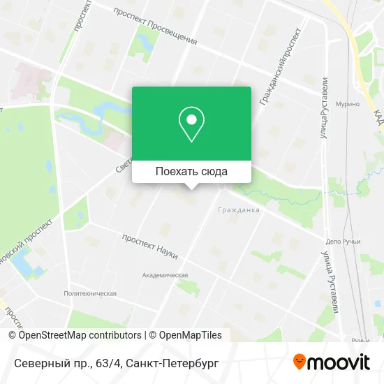 Карта Северный пр., 63/4